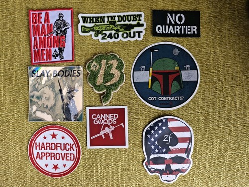 Zero foxtrot patches - zero, and