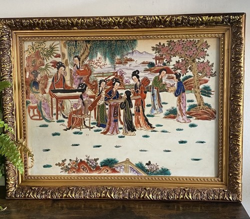 Oriental vintage hand painted - oriental,