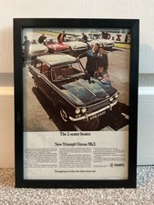 Triumph Vitesse Original Classic Car framed advert