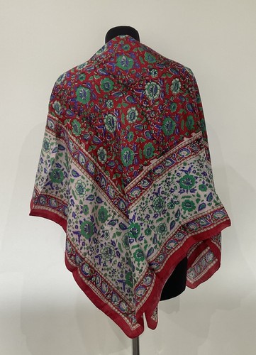 Lovely large indian silk scarf - indian,