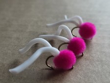 3 x Pink Squirmy Worms Fly