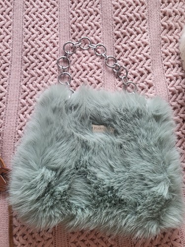 Mint green fluffy - green, bag