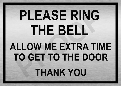Metal sign please ring the - sign,