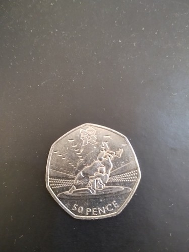 Olympic wrestling 50p coin - olympic,