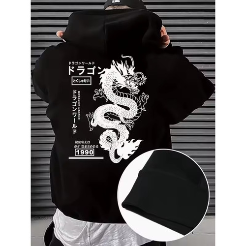 Dragon graphic hoodie - dragon,