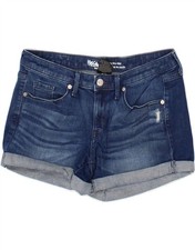 MOSSIMO Womens Mid Rise Denim Shorts US 4 Small W27  Navy Blue Cotton CH12