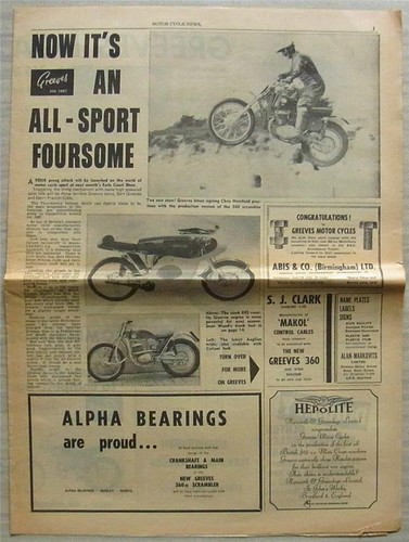 Greeves motorcycles range - greeves, for