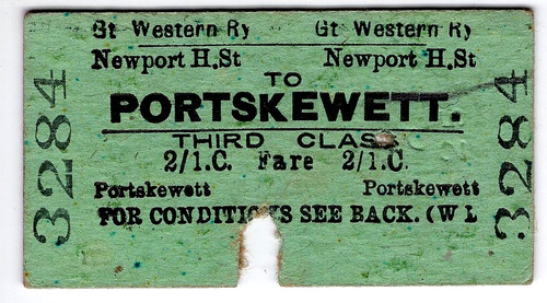 Railway ticket gwr newport - ticket:,