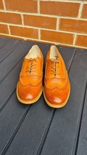 Ladies Tan Leather Brogues UK Size 6