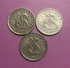 Portugal 2.50 escudo coins 
