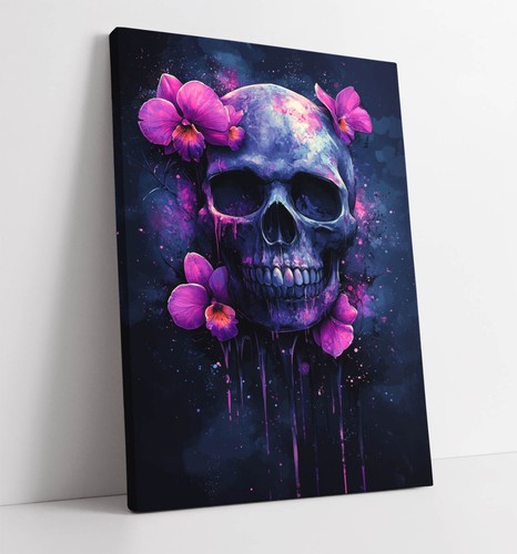 Dark blue skull - blue, with