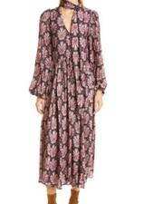 Ted Baker Dhana Paisley Floral Maxi Dress Size TB 4 UK 14 Bohemian