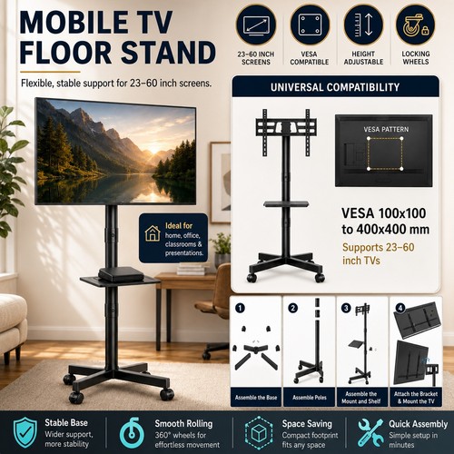 Mobile cart floor stand - mobile, tv