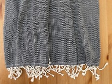 Turkish Peshtemal Towel, Black