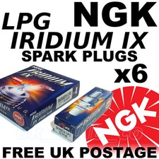 6x NGK IRIDIUM IX LPG SPARK