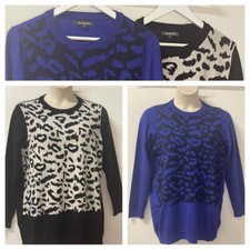 BONMARCHE Ladies Animal Print Longer Length Jumper 2 Colours Sizes 20-28