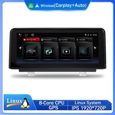 10.25" Linux Car Stereo GPS Sat Nav For BMW 1/2 er F20 F21 F22 F23 NBT CarPlay