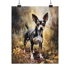 Rat Terrier Dog Art Print, Dog