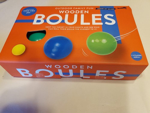 Wooden boules set garden - boules,