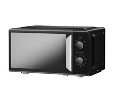 COMFEE' 19L 700W Black and Mirror Mini Microwave Oven, Compact Design, Invertech