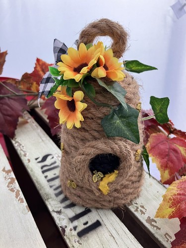 Handmade bee skep hive - /,