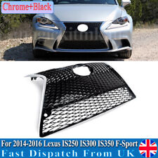 Fits 2014-2016 Lexus IS250 IS300 IS350 F-Sport Front Bumper Grille Chrome+Black