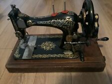 Antique 1895 Singer Hand Cranked Sewing Machine, with Original Box and Manual