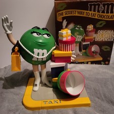 M&M’s Original Miss Green Shopper Candy Dispenser Taxi  With Handbag and Box VGC
