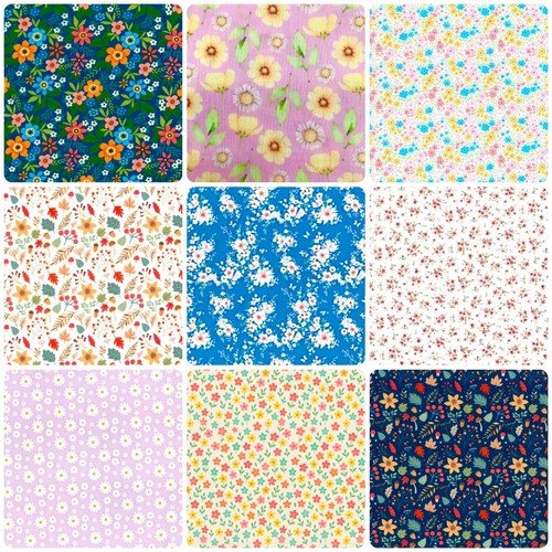 Floral poly cotton fabrics for - cotton,