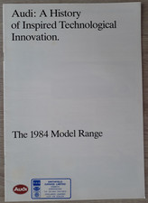 Audi Range Brochure 1984 - 80  100  200  Coupe GT  Quattro