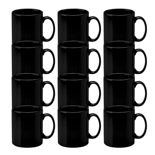 11oz black cambridge mug - black,