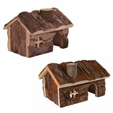 Trixie Hamster Toy Small Animal Wooden Hendrik House Gerbil Mouse 14 cm or 20 cm