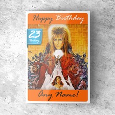 DAVID BOWIE LABYRINTH Personalised Birthday Card for Mum Auntie Dad Uncle