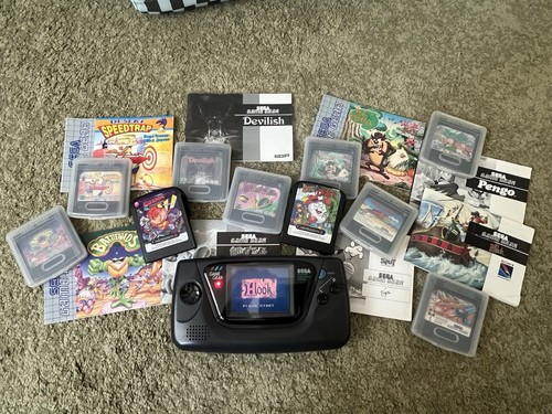 Sega game gear with case - sega, and