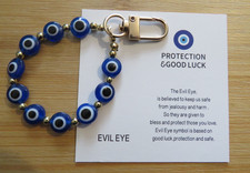 All Seeing Eye Luck & Protection Handmade Key Chain Resin Evil Eye Bead Keyring
