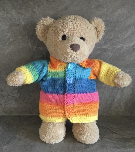 Hand knitted teddy bear - hand,