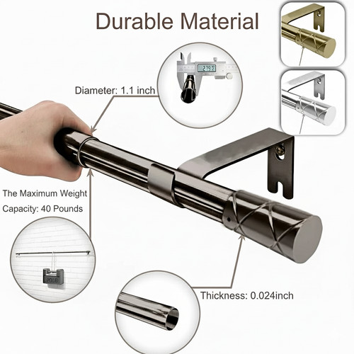 Curtain pole blackout - curtain, curtains