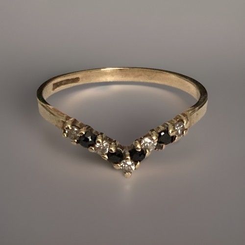 9ct gold sapphire cubic - gold, &