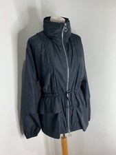 High Tech Claire Campbell navy parka coat jacket UK 10 VGC utility light hood