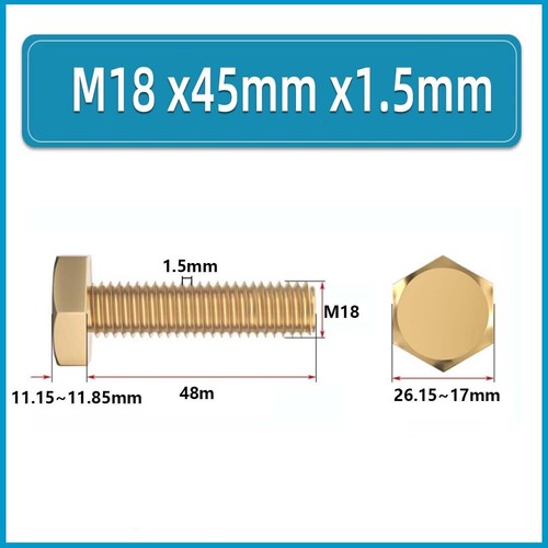 Brass metric fine bolt fully - metric,