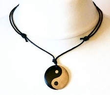 Yin Yang Necklace Mens Necklace Wooden Yin Yang Pendant for a Man Dad Gifts