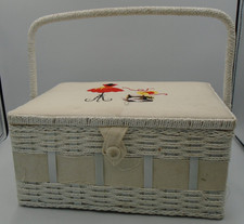 Vintage White Decorated Sewing