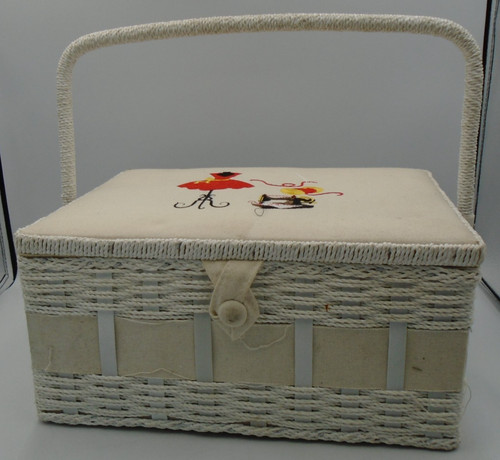 Vintage white decorated - decorated, sewing