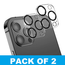 2PACK Tempered Glass CAMERA LENS Protector for iPhone 17 16 15 14 13 12 Pro Max