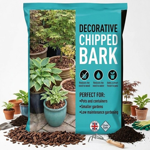 40l decorative chipped bark - chipped,
