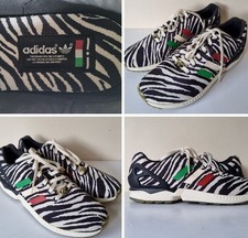 Rare Adidas ZX FLUX Italia Men's UK Size 13 Zebra White + Black Torsion B32741