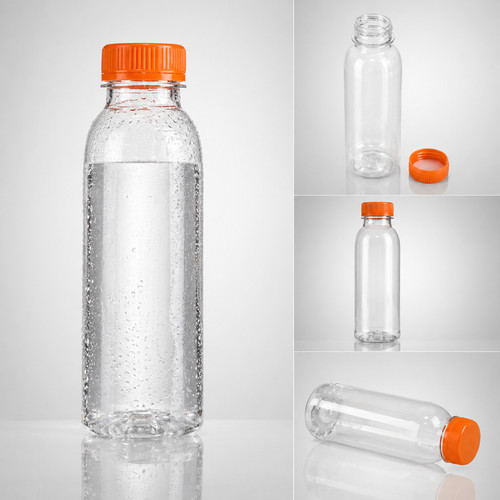 10pcs 250ml round plastic - 10pcs,