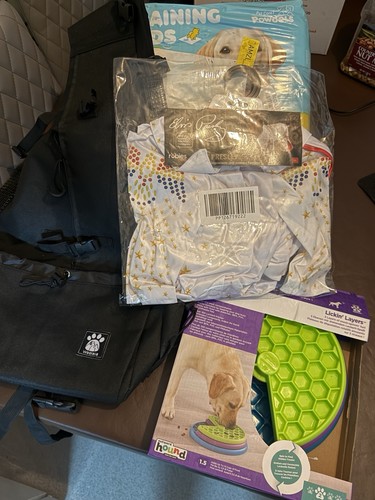 Assortment dog items - of,