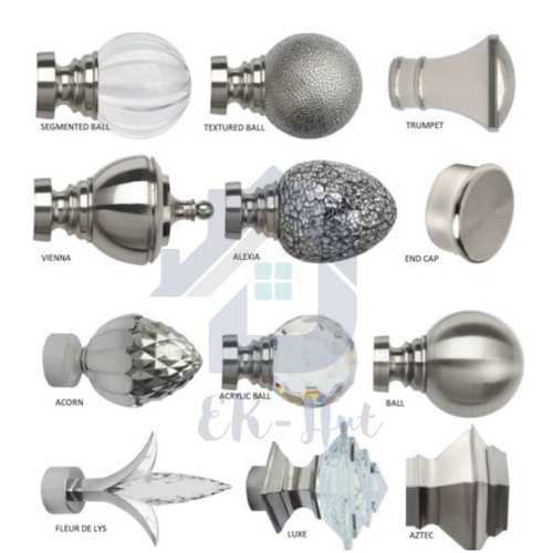 35mm satin silver poles - satin,