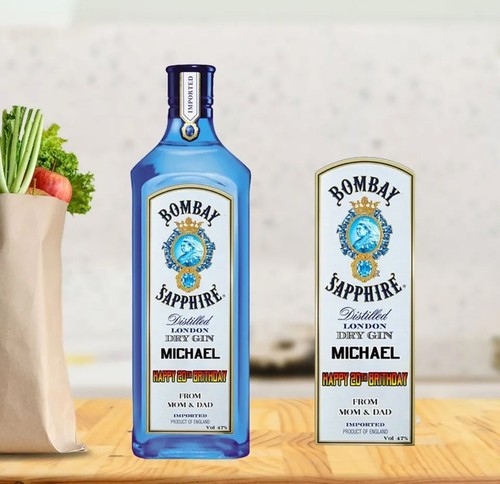 Personalised sticker bottle - sticker,